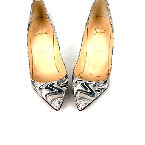 Christian Louboutin Pigalle Follies 100 Patent Leather Black Pointed Toe Pumps - Picture 5 of 10